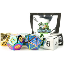 FanRoll by Metallic Dice Games Misfit Metals Bag of DND Dice Role Playing Game Dice Accessories for Dungeons and Dragons - Board Game