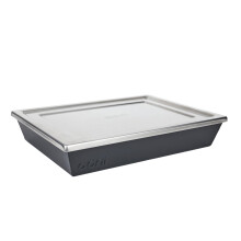 Ooni Detroit-stil Pizza Pan 9 x 6 tommer-Rektangulær dyb skål Pizza Pan med låg Non-Stick Aluminium Pan Rektangel Bagepande og korrekturbakke