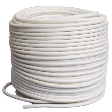 Cable trenzado en espiral Pepperell de 1/2 pulgada x 100 pies, blanco