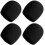 Performance Plus Deluxe Foam Ball Style Microphon Windscreen 4 Pack | Sort (WS-4 BK) 2