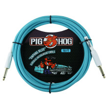 Pig Hog """"Daphne Blue"""" v?vet jakke Tour Grade instrumentkabel 10 fod