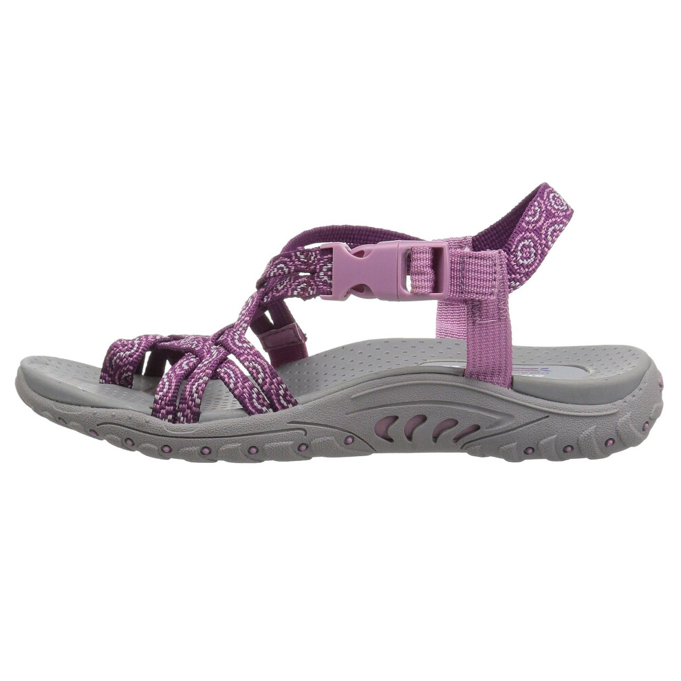 Skechers Women Reggae - Happy Rainbow Sandal Purple 9.5 US