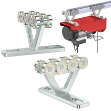 SKTREX 8-Rad-Hebezeugwagen mit Rollen Strebenwagen-Baugruppe fόr Elektrohebezeuge Passend fόr Strebenprofile ab 1-5/8 Zoll Breite Hochfest und