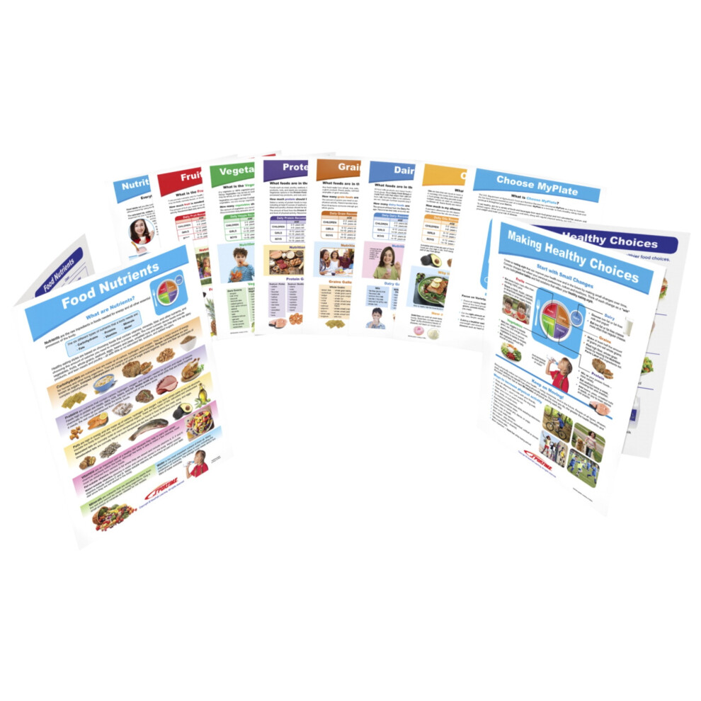 Guides D'apprentissage Visuels Sportime Myplate Sur L'alimentation Et La Nutrition, De La 5E La 9E Ann E, Lot De 10-image