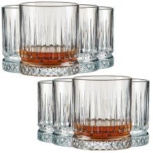 (2 Sets of 355ml) Drinking Whiskey Glass Tumblers Short Tall Highball Glassware Set 4/8