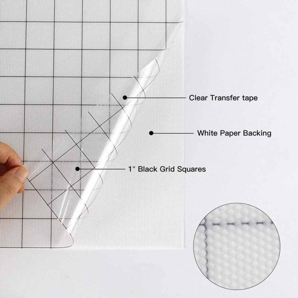 Clear Vinyl Transfer Paper Tape Roll 12 X 5 Ft W/alignment Grid Application For Silhouette Cameo,  Adhesive Decals, Signs