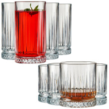 (1 Set of 4x355ml + 1 Set of 4x435ml) Drinking Whiskey Glass Tumblers Short Tall Highball Glassware Set 4/8