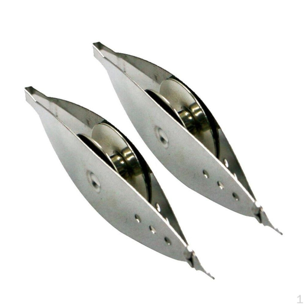 2Pcs Antiqued Silver Metal Tatting Shuttle