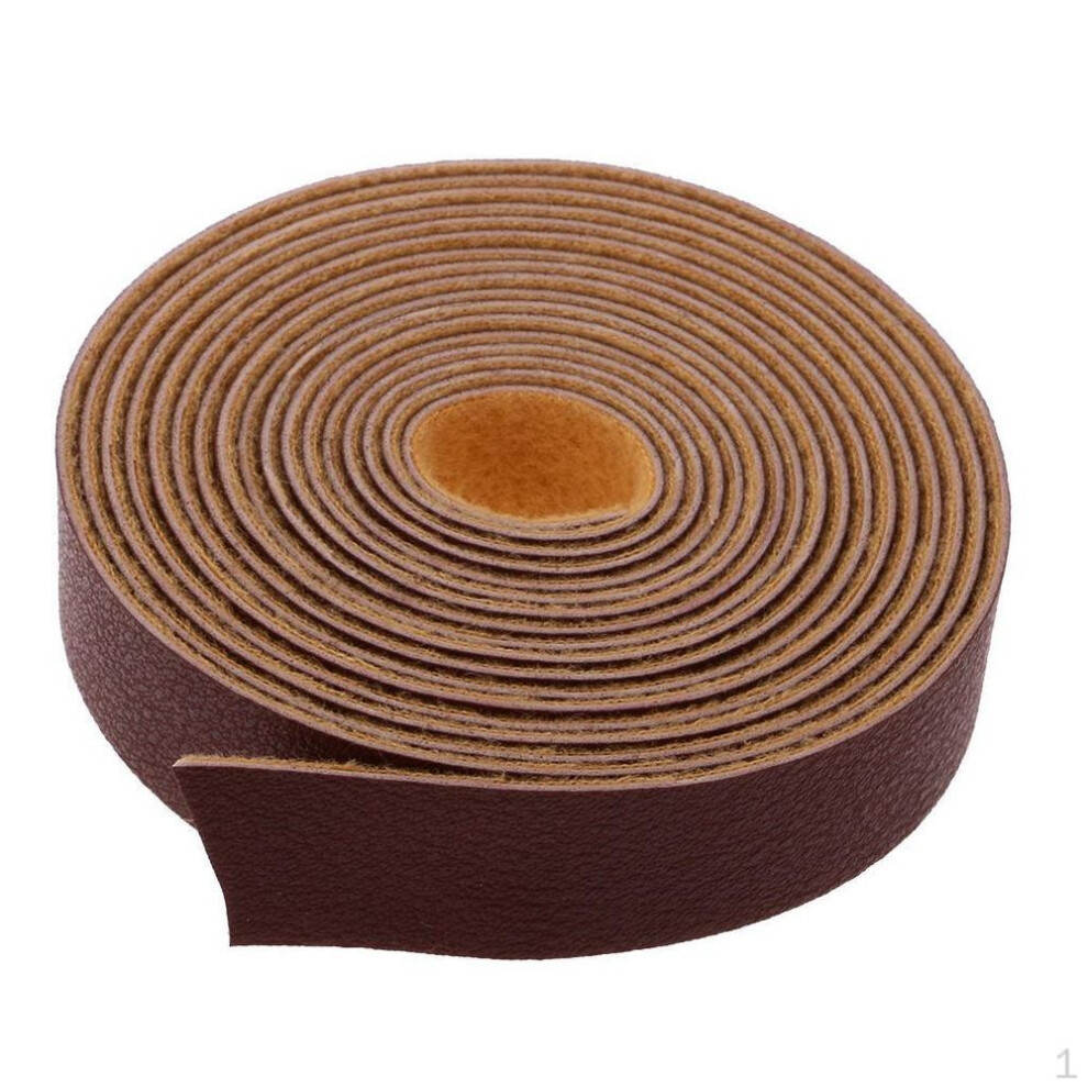 10 Meters Long Crafts Leather Strap 15mm Wide For Supplies Coffee