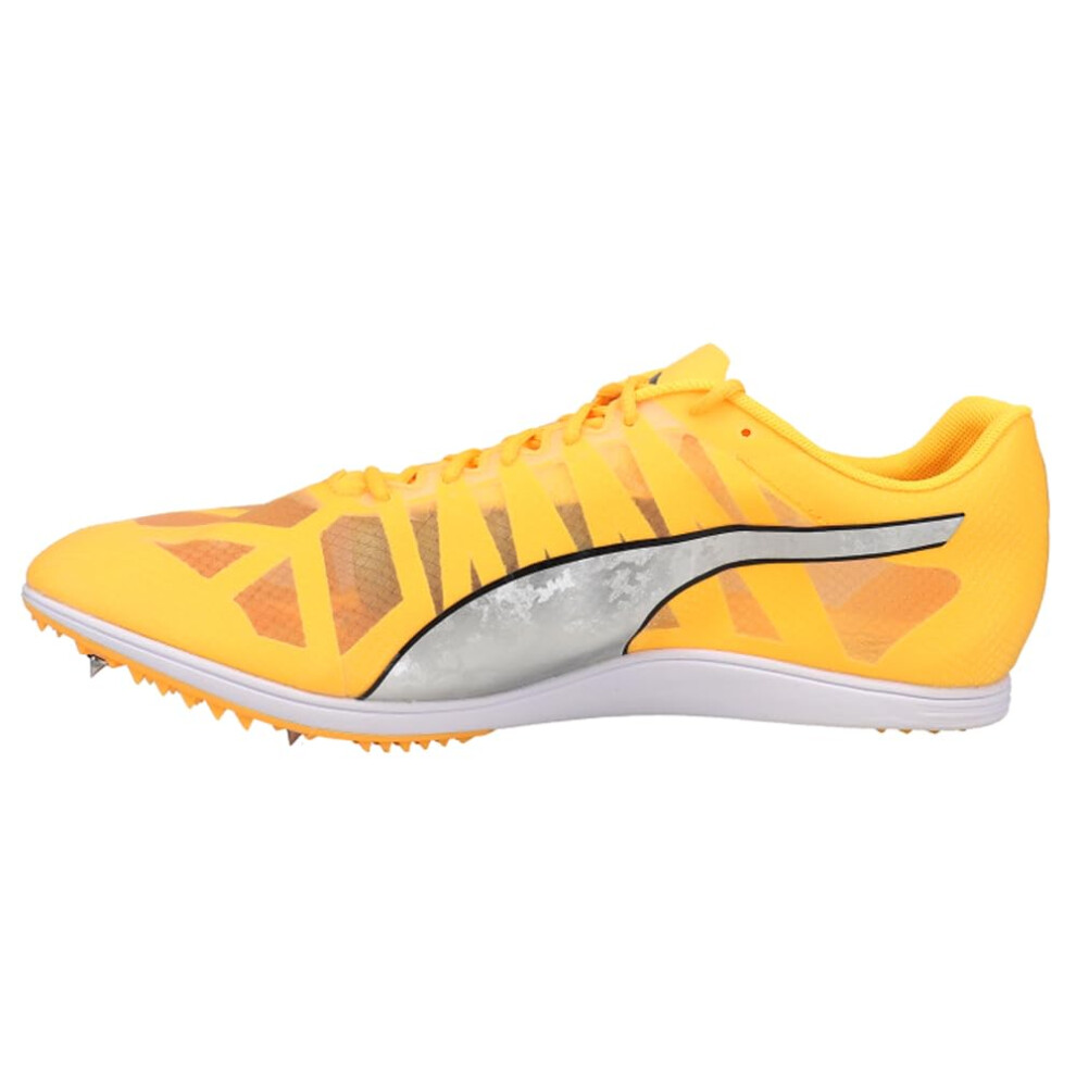 PUMA Men's EVOSPEED DISTANCE 10 Track And Field Shoe Sun Stream-Metallic Silver-Puma Black 10.5