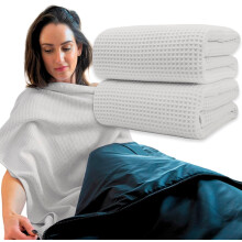 Prosop cu inser?ie pentru patura de sauna - 2 pachete de saci de inser?ie pentru prosoape de vafe, moale ?i absorbante - Accesorii pentru sauna p