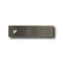 RMP-Stempelrohlinge, 1/2 Zoll x 2 Zoll, rechteckig, mit einem horizontalen Herz, Aluminium, 0,063 Zoll (14 Ga.)  50 Stck
