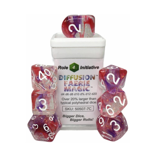 Roll 4 Initiativ R4i Dice w/ Arch'd4: Diffusion - Faerie Magic w/ White (7)