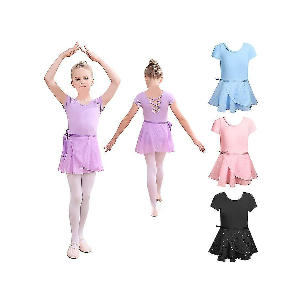 (, 110Cm) Children Gymnastics Ballet Dance Dress Kids Dancewear Blue