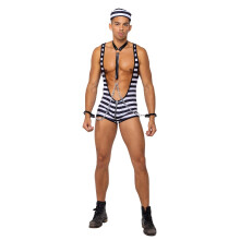 6208 - 3-teiliges Herren-Set    Prisoner of Desire    - XL / Schwarz/Wei