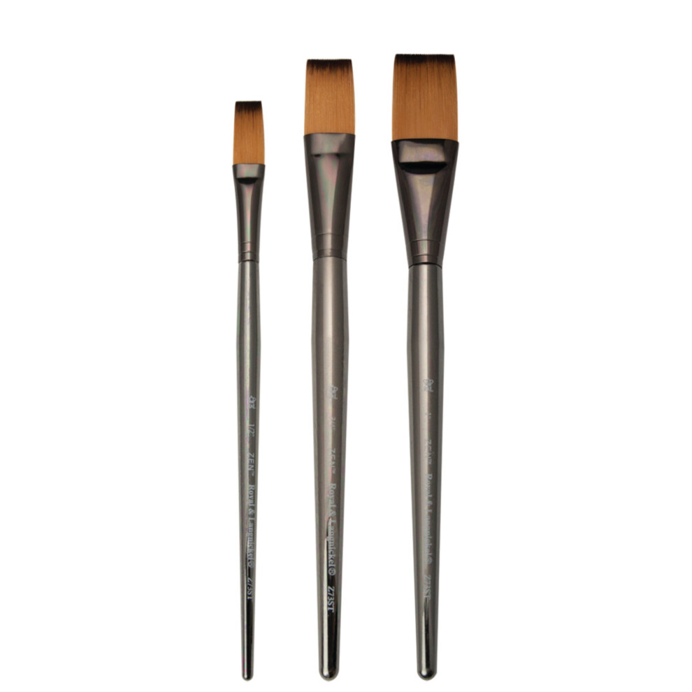 Royal Brush Zen Series 73 Synthetic All Media Short Handle Brush  One Stroke  1