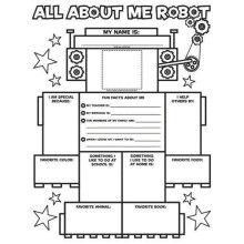 Scholastic All About Me Robot Organizator Graphic Pack de 30 de ani