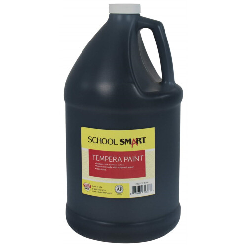 School Smart Tempera Paint Gallon Black
