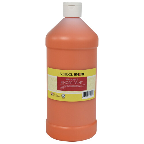 School Smart Afwasbare Vingerverf Oranje 1 Quart