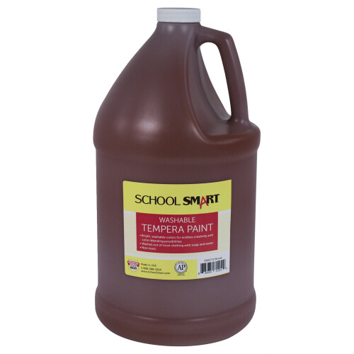School Smart Afwasbare Tempera Verf Gallon Bruin