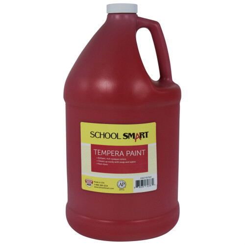School Smart Tempera Paint Gallon Red