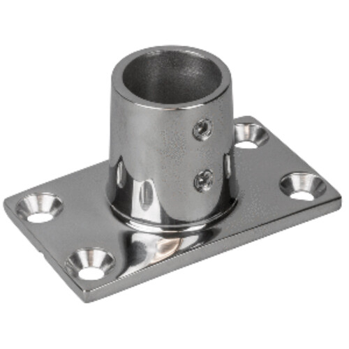 SeaDog Rail Base Fitting Rectangular Base 90&deg;  316 Stainless Steel  111/16 x 3  7/8 O.D.