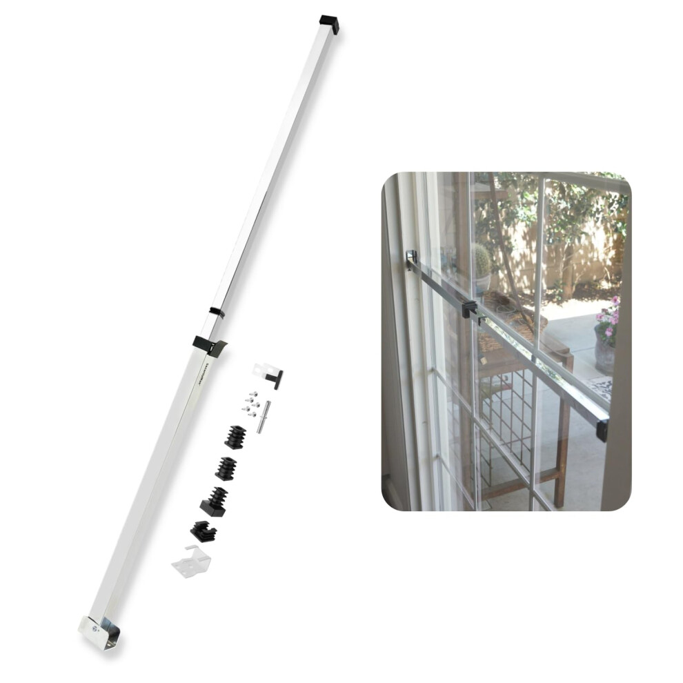 SECURITYMAN Sliding Door Security Bar-Child Proof Sliding Door Lock Bar with Anti Lift Lock - Fits Most Doors & Windows-Adjustable Patio Door Security