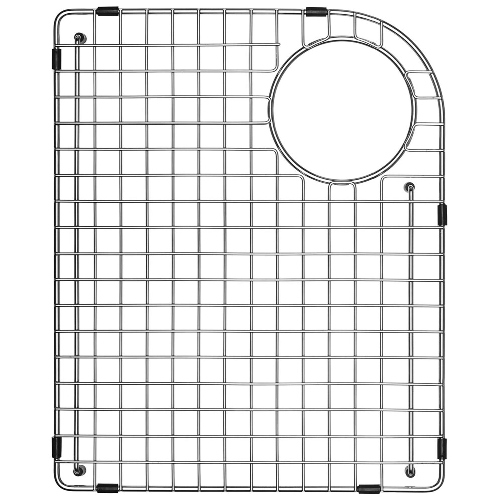 Serene Valley Sink Bottom Grid 14-1/4 x 17-5/8 Rear Corner Drain with Radius 3-3/4 Sink Grid Stainless Steel NDG1417LR.