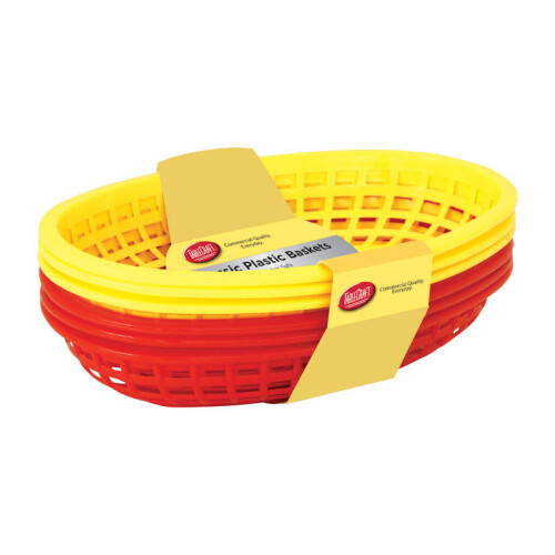 Food BSKTS PLSTC RD/YLW (pachet de 1)