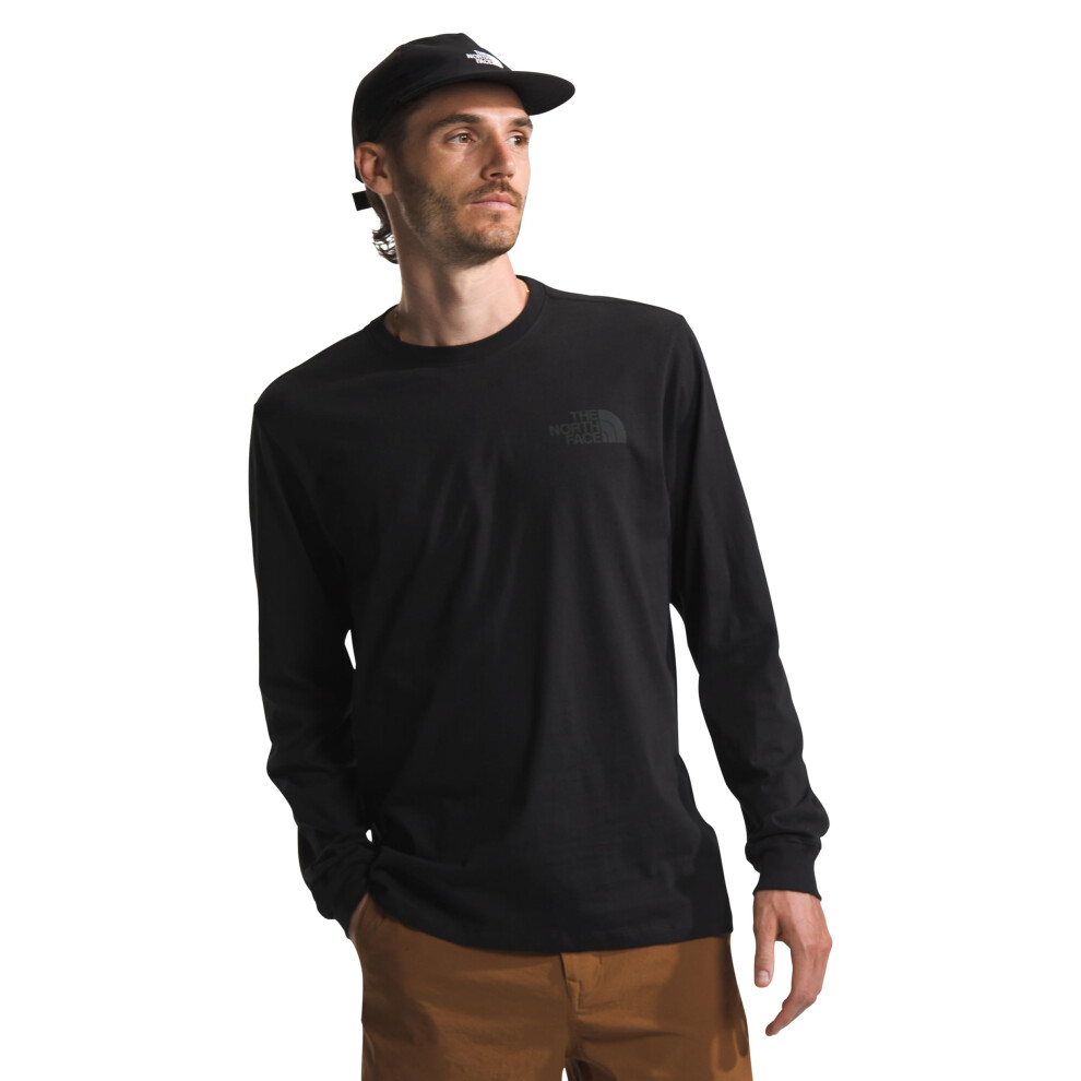 THE NORTH FACE Men's Long Sleeve Throwback Tee TNF Black/TNF Black X-Large