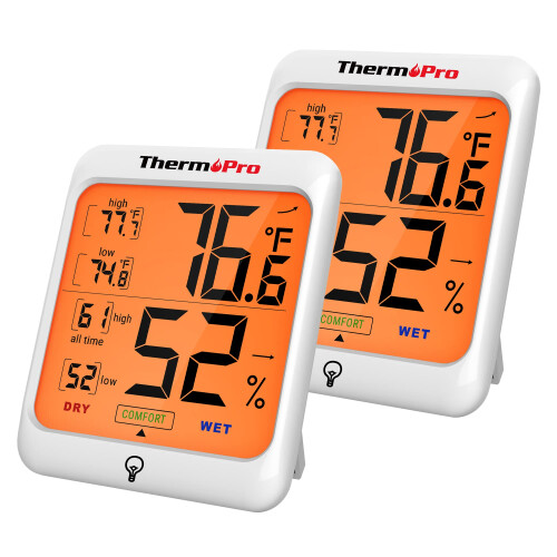 ThermoPro ThermoPro TP53 2 Pack Hygromètre Numérique Intérieur avec Indicateur de Confort