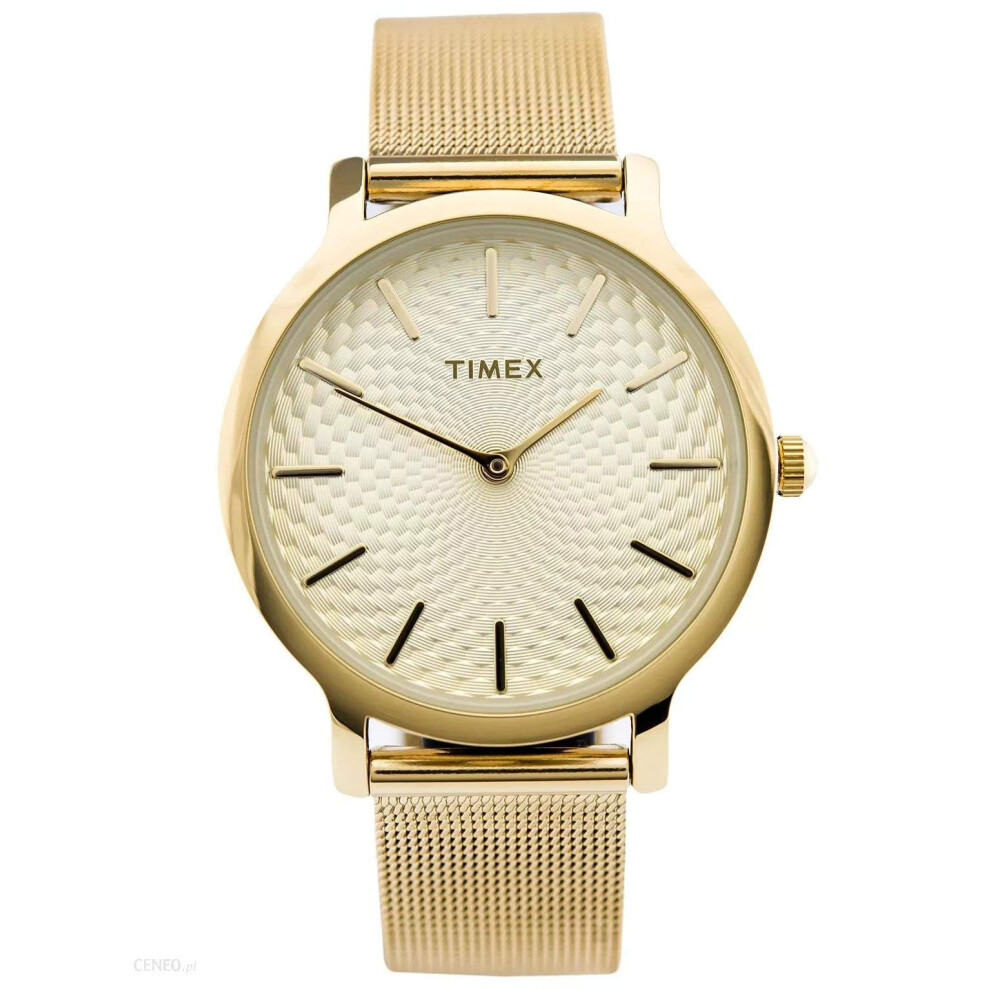 Timex Women's TW2R36100 Metropolitan 34mm Gold-Tone Stainless Steel Mesh Bracelet Watch