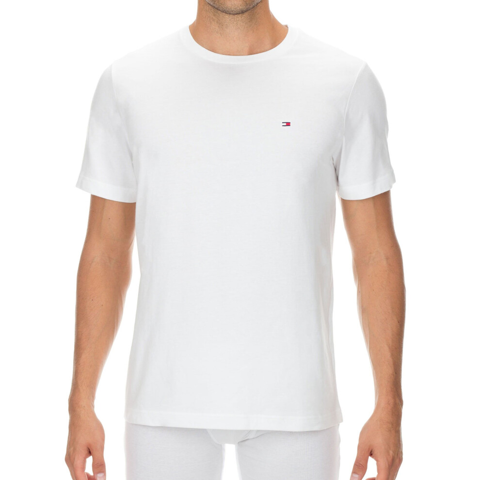 Tommy Hilfiger Men's Flag Crew Neck Tee Classic White Small