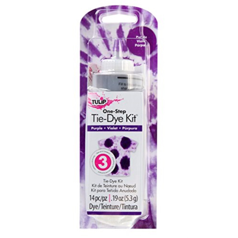 Tulip One-Step Tie-Dye Kit Tulip Fabric Dye Open Stock 21545 Fdy Opstk Purple 3/36  As Detailed