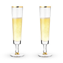 Juego de copas de champ n para bodas de Twine