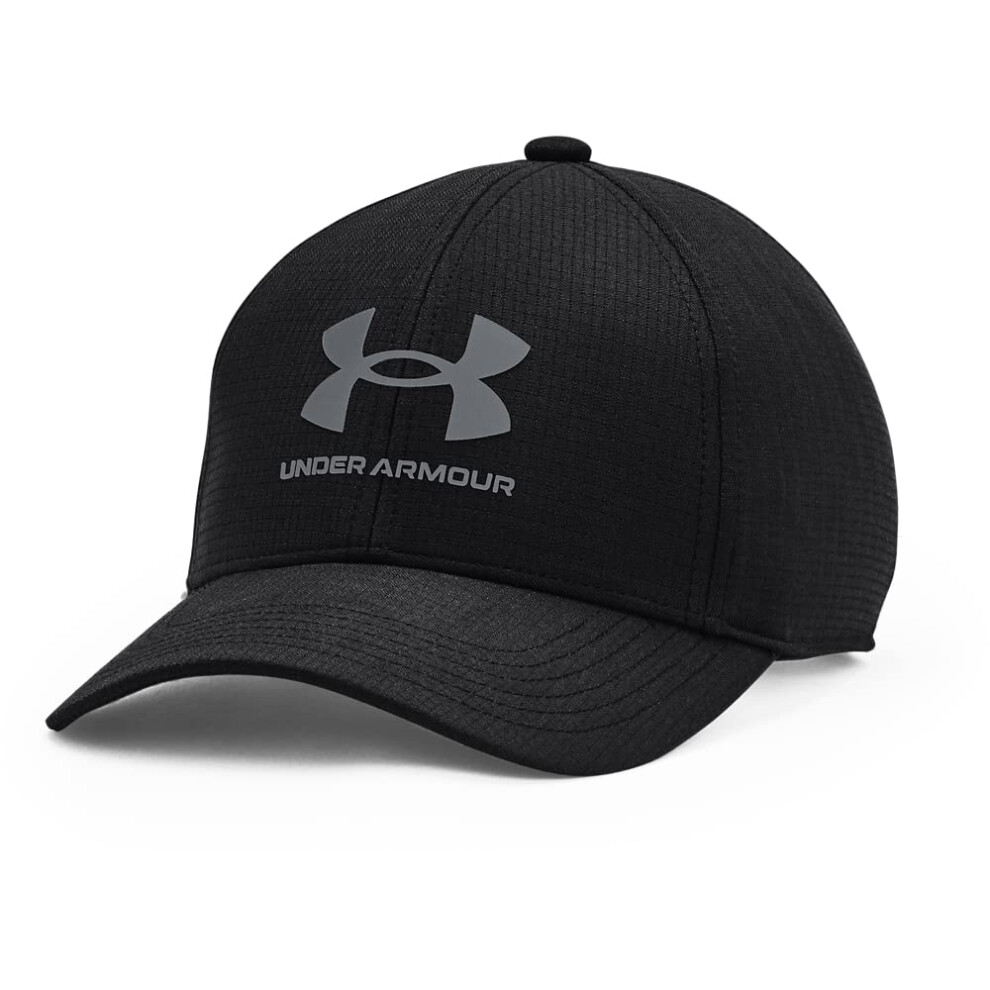 Under Armour Boys' ArmourVent Stretch Fit Hat Black (001)/Pitch Gray Small-Medium