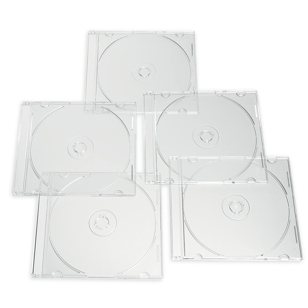 Verbatim CD DVD Blu-Ray Clear Slim Jewel Cases 5.2 Mm - 25 Pack