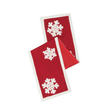 Vickerman 14"" x 90"" Felt Flakes Table Runner - QTX17353