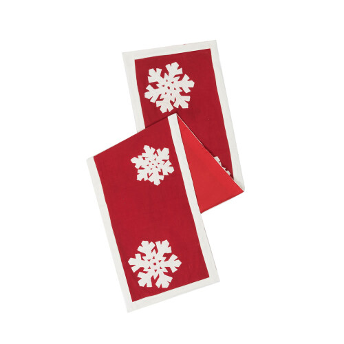 Vickerman 14"" x 90"" Felt Flakes Table Runner - QTX17353