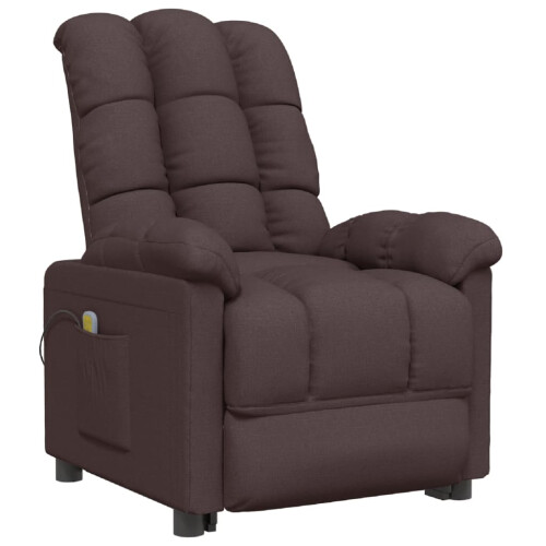 VidaXL vidaXL Massagesessel Dunkelbraun Stoff 1