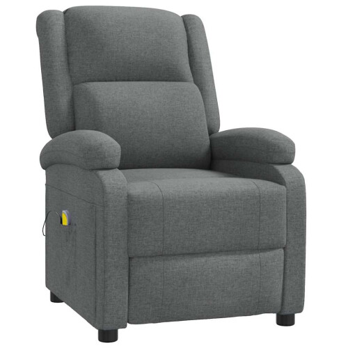 VidaXL vidaXL Massagesessel Dunkelgrau Stoff 1