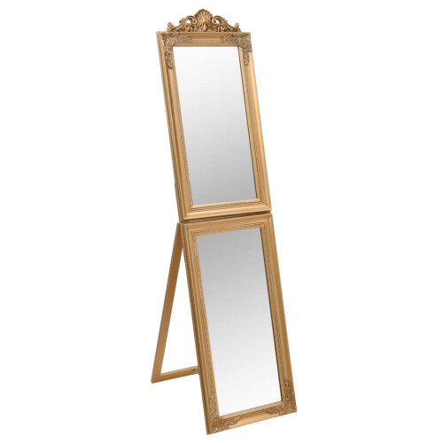 VidaXL vidaXL Free-Standing Mirror Gold 17.7""x70.9"" 1