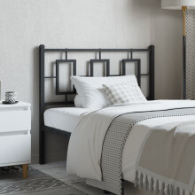 vidaXL Metal Headboard Black 39.4