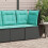 VidaXL vidaXL Garten-Ecksofa mit Kissen Schwarz Poly-Rattan 1