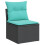 VidaXL vidaXL 7-teiliges Gartensofa-Set mit Kissen, schwarzes Polyrattan 2