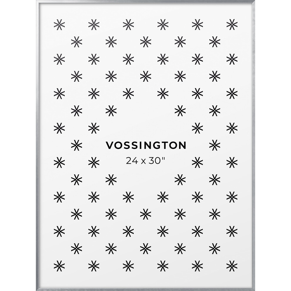 Cadre photo Vossington fin 24 x 30 pouces - Couleur argent - Design moderne et    l   gant - Convient pour 1 photo, impression, puzzle ou poster (24