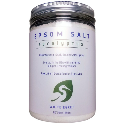 WHITE EGRET Epsom Salt Eucalyptus 2.5 Pound