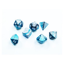 Stl och kricka Gemini mini -trningar med vita frgade nummer 10 mm (3/8in) uppsttning av 7 Chessex