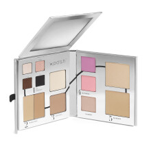Woosh Beauty Fold Out Face Original Makeup Palette Travel Alt i ?n Neutral Creme & Pulver (#2 Medium Light)