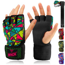 Håndindpakning Boksning INDER HANDSKE - Gel Elasticed Polstred Bandages Under Mitts Long Wrist Support til MMA Muay Thai Kickboxing Martial Arts